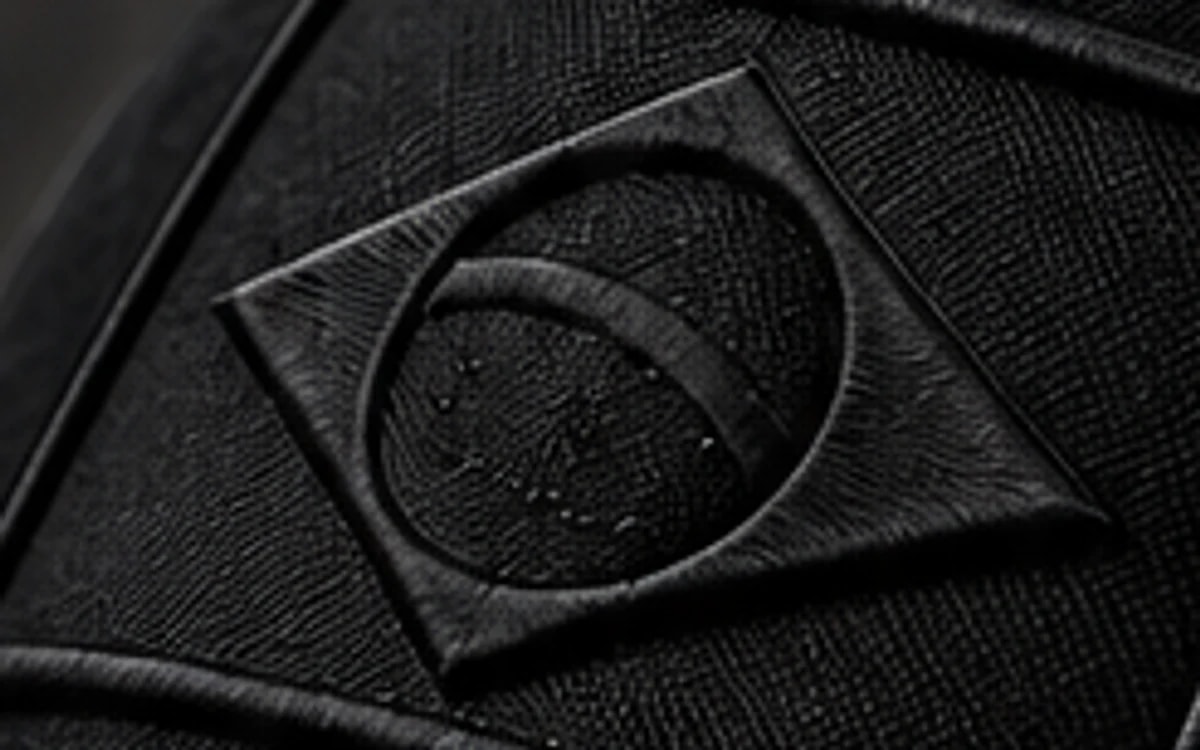 Detalhe do bordado da bandeira do Brasil em preto